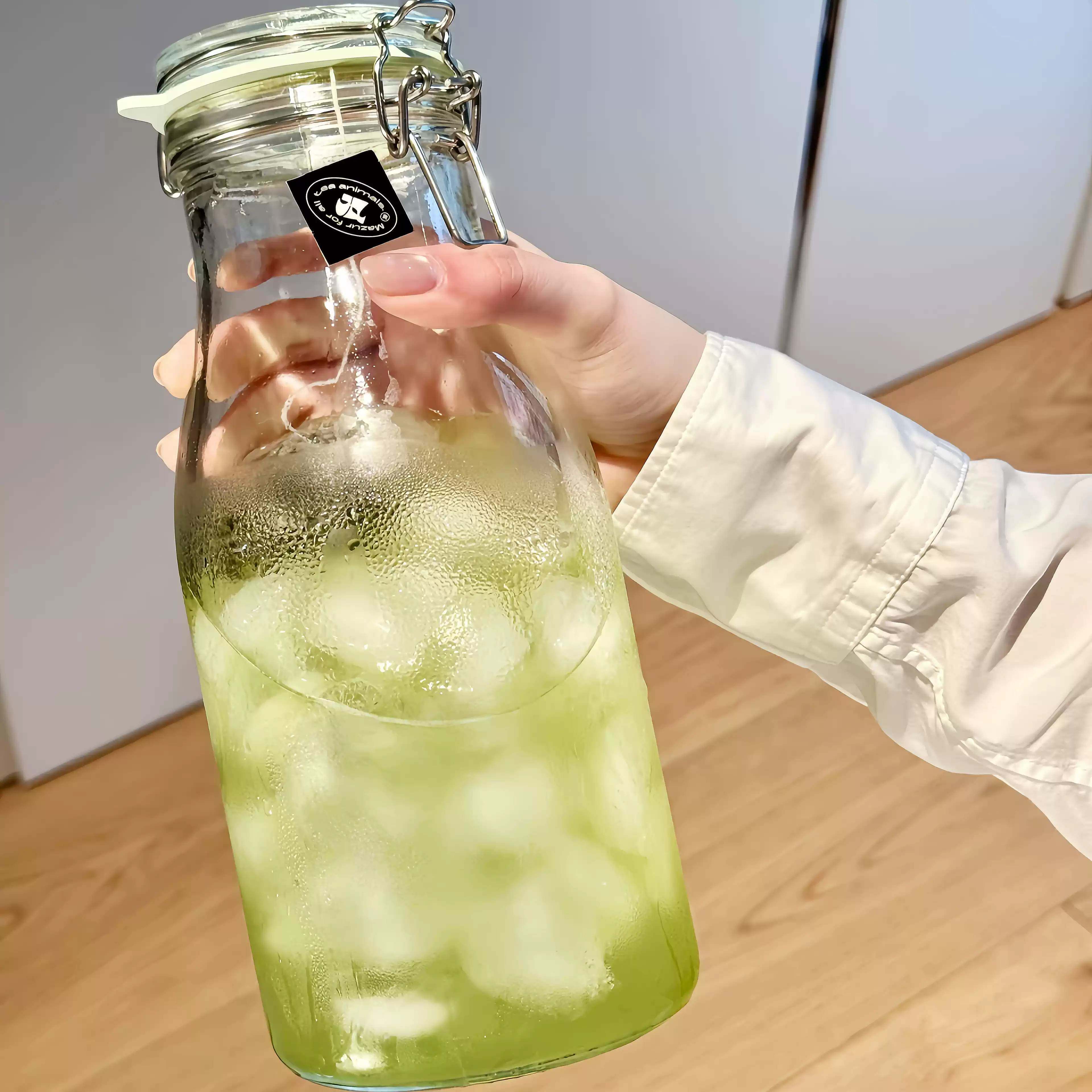 玻璃瓶带盖密封罐家用冷泡咖啡罐