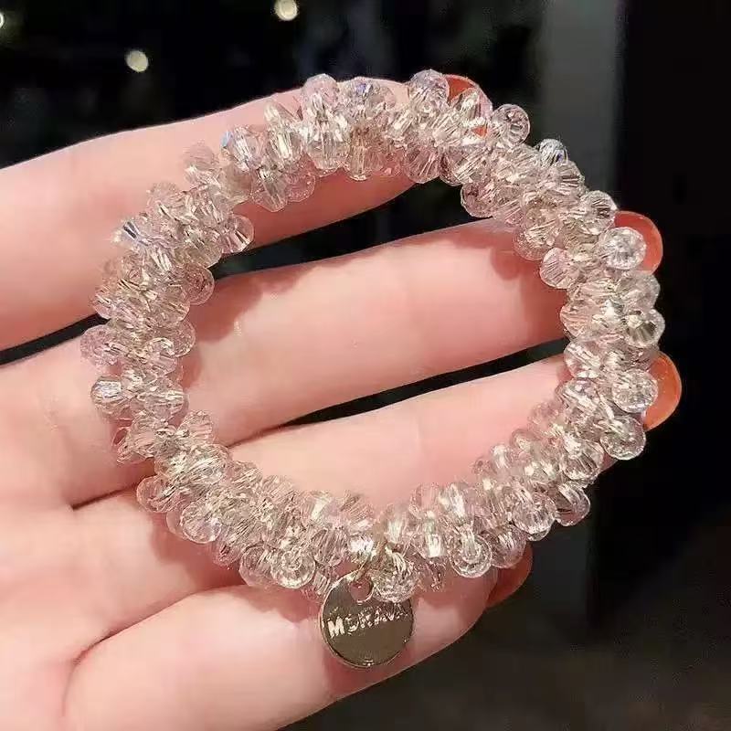 头绳女水晶发圈可爱超仙头饰简约橡皮筋成人扎头发手链两用