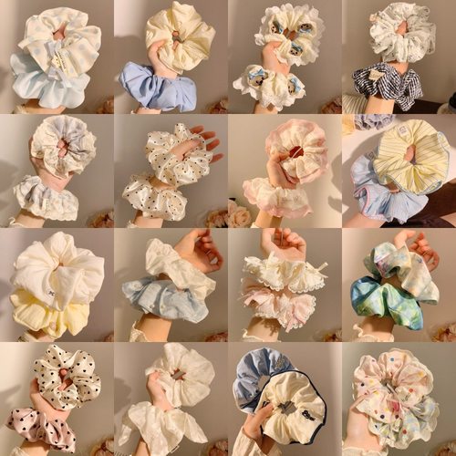 发绳优雅时尚发圈森系蝴蝶结气质网红头绳猪大肠大肠发圈头饰法式