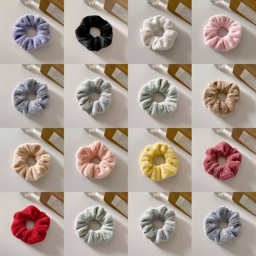 秋冬新款发带女可爱毛绒大肠发圈发绳泰迪jk发饰韩版头饰头绳批发