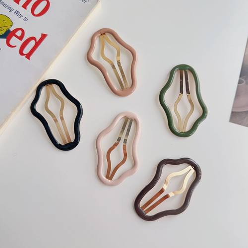 云朵状镂空碎发bb夹前额刘海一字侧边夹发夹子头饰发卡子女后脑勺