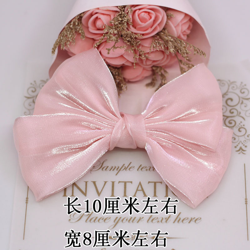 直销[半成品]珠光纱蝴蝶结diy手工制作公主发饰材料头饰配件