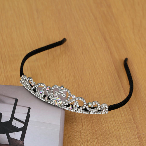 网红新款水钻发箍公主皇冠韩版简约气质头箍新娘结婚饰品发饰批发