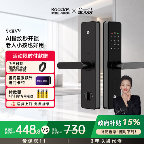 凯迪仕V9防盗指纹智能门锁