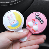 可爱车载眼镜夹车用眼镜盒收纳架座汽车遮阳板墨镜夹卡片票据夹女