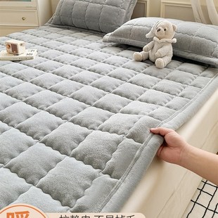 床单单件冬季加绒加厚单人珊瑚法兰绒垫子1米5x2米毛绒垫被