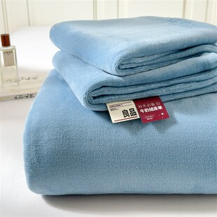 冬季床单三件套加绒加厚珊瑚绒被单单件纯色法兰绒学生宿舍