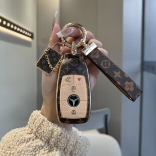 适用奔驰GLS450钥匙套海外车进口四键GLS480/600壳GLE450/350包扣