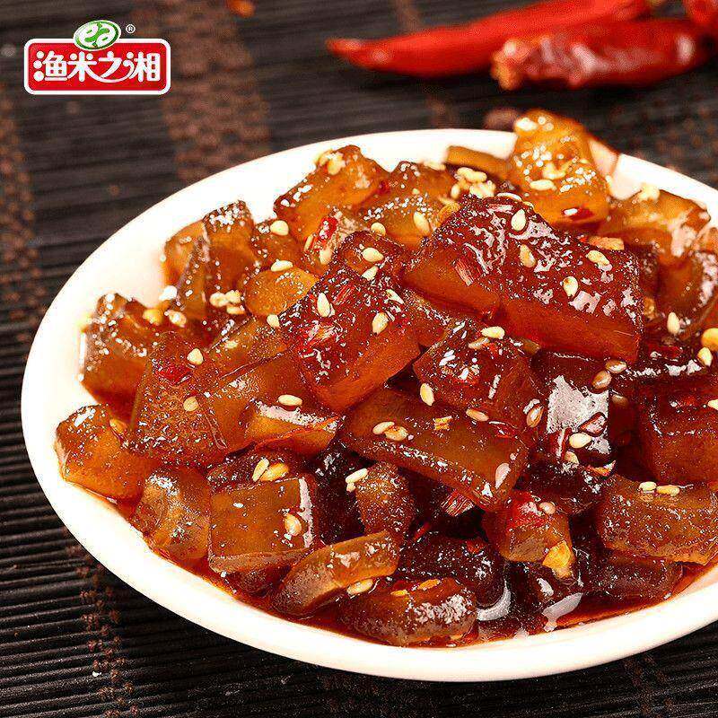 新散装牛蹄筋渔米之湘即食烧烤味香辣味Q弹解馋零食小吃商超小包