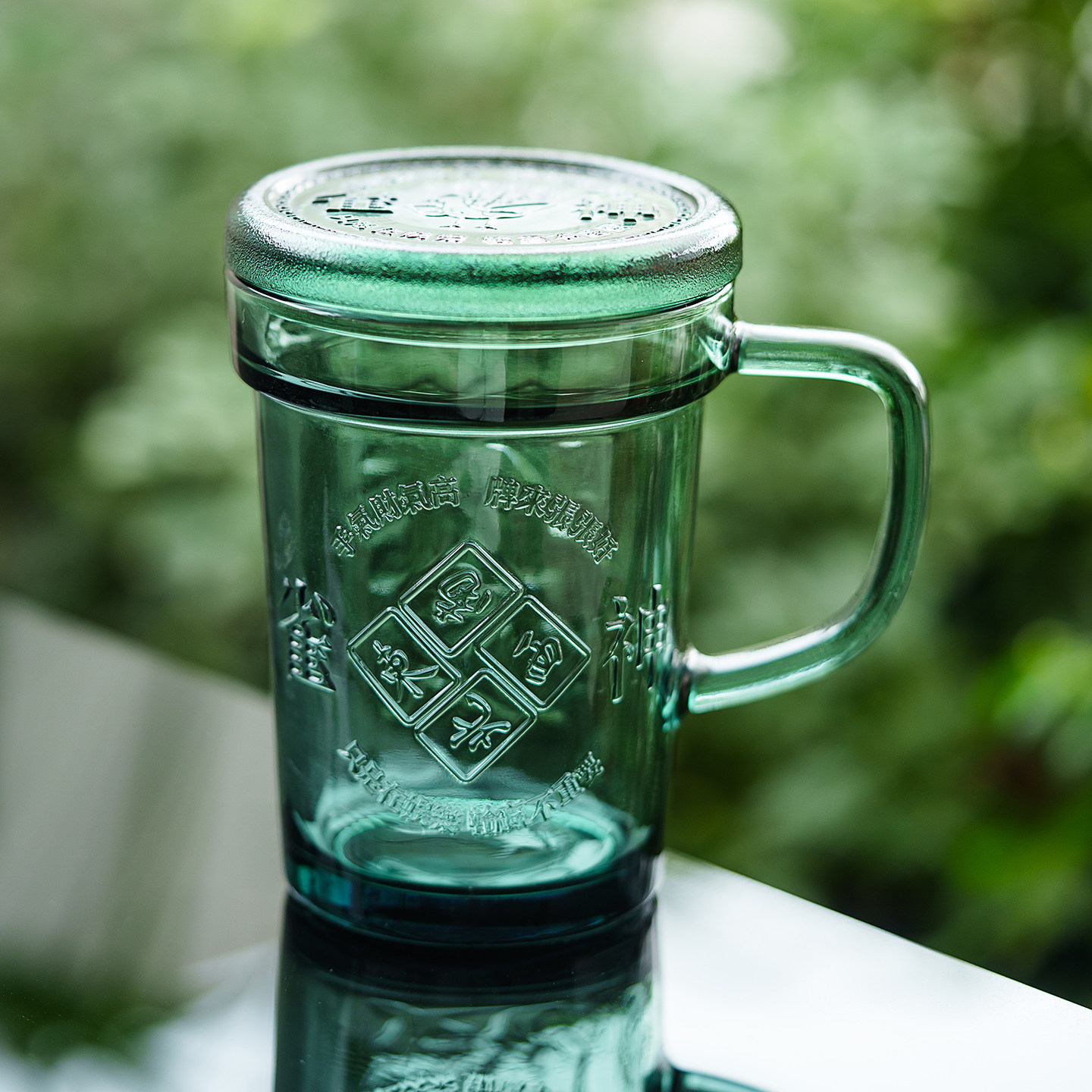 雀神发财杯玻璃杯微醺小酒杯高颜值泡茶杯家用高档喝水杯子带把手