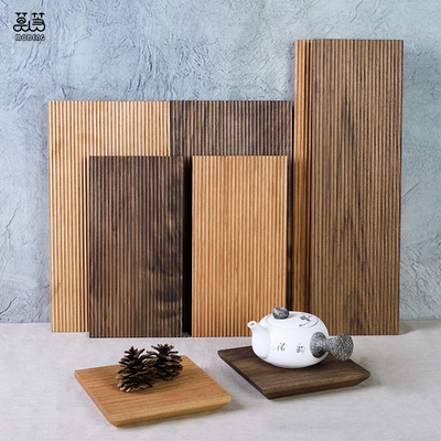 木质托盘长正方形日式家用放茶杯茶盘果盘实木手工雕刻西餐盘杯垫
