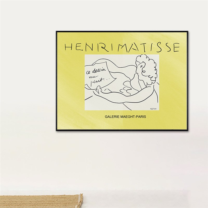 Matisse 复古马蒂斯 黄色艺术海报 家居装饰画