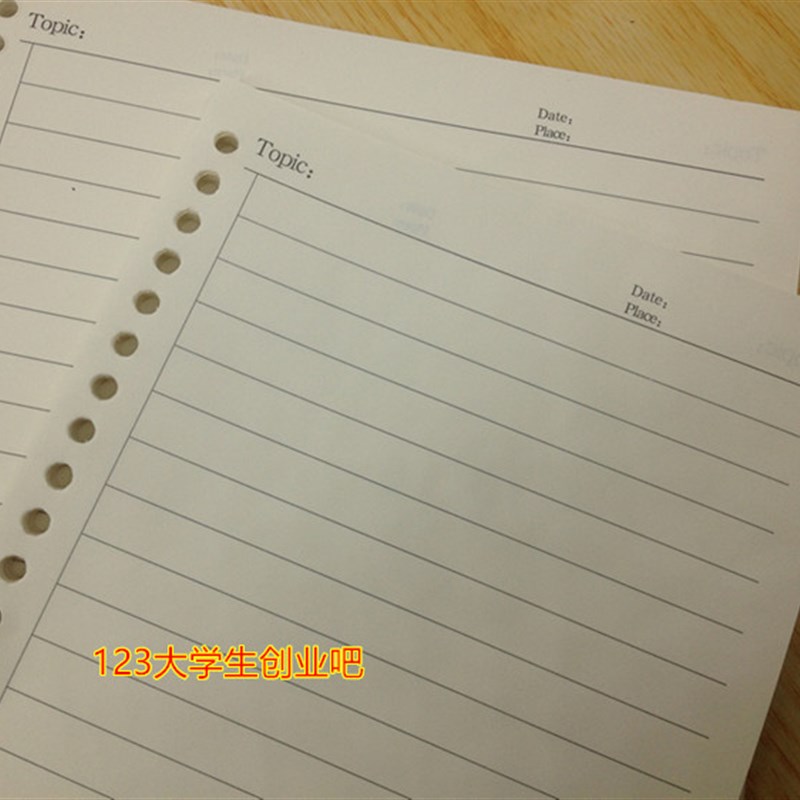 卓能 A5B5活页本笔记本商务记事本创意多功能20孔26孔夹皮面本子