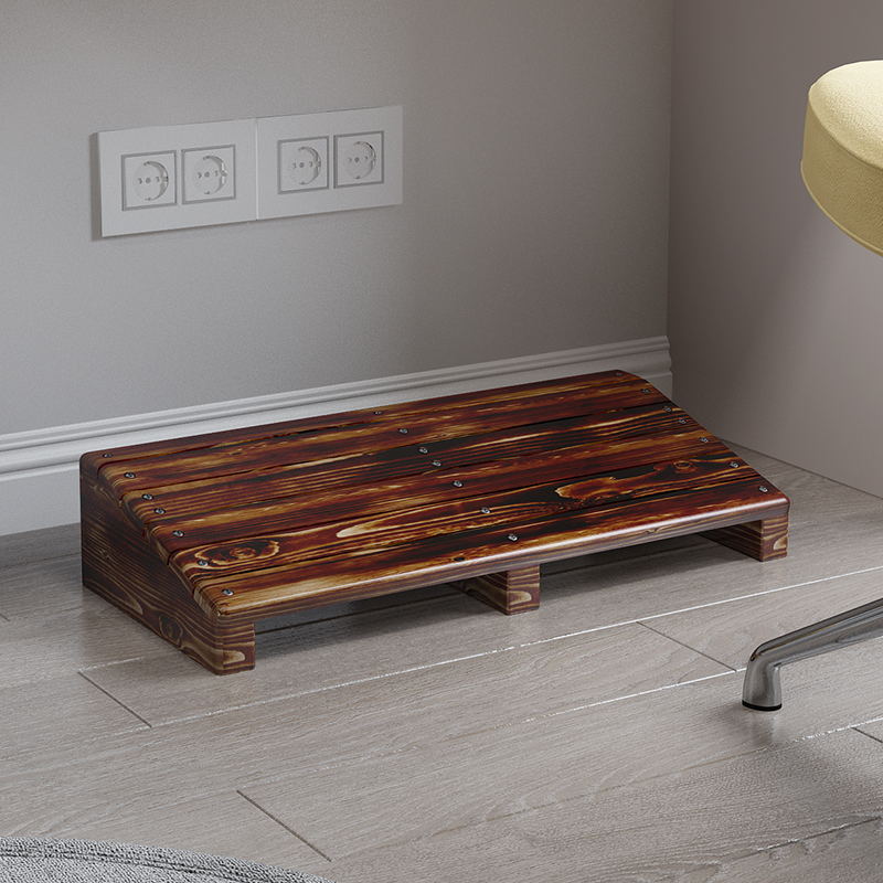 实木放脚架搁脚架实木脚踏板垫脚凳踏脚办公桌搁脚凳搁脚板脚垫