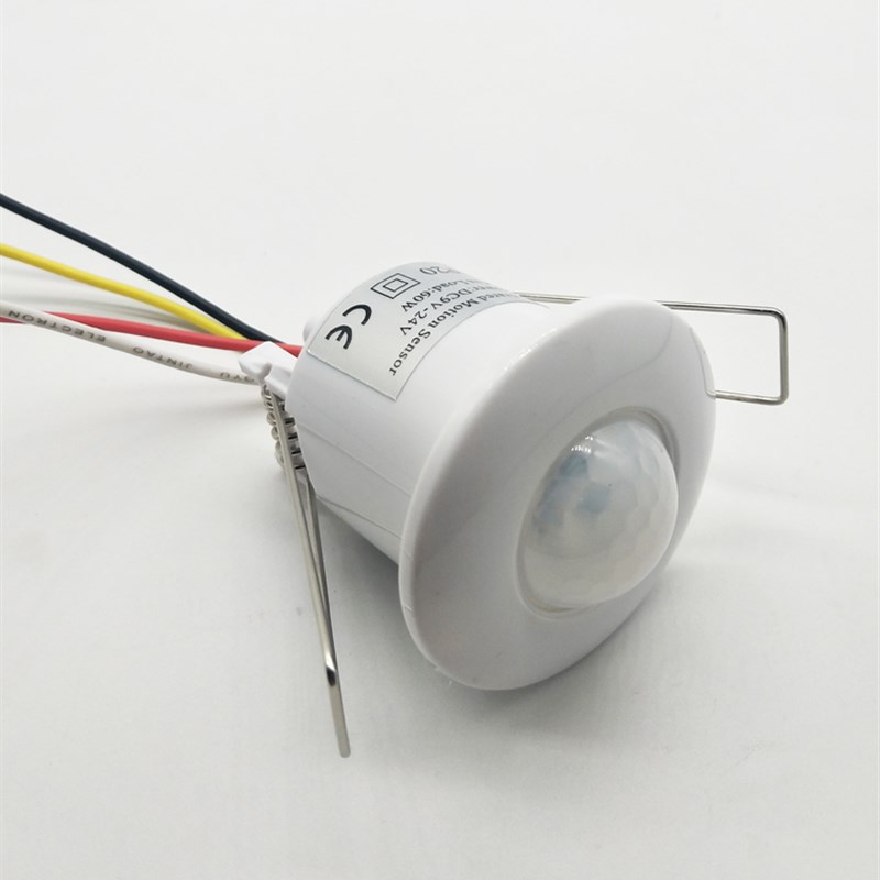 智能静音干接点12V-24V迷你嵌入红外人体感应开关家居干簧管信号