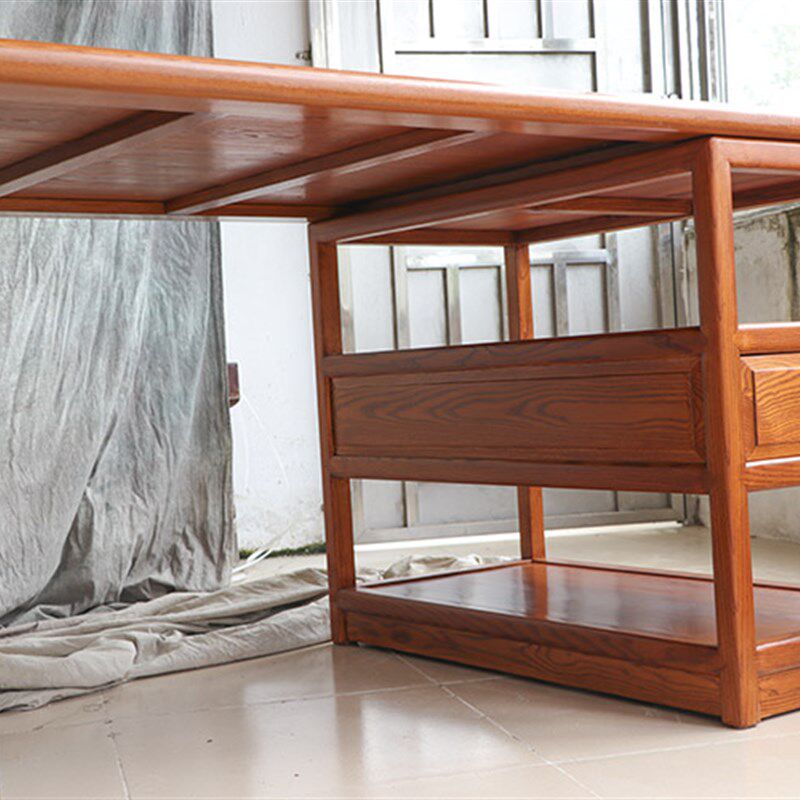 一文制木纯实木榫卯原木明式架几案书桌画案办公台明清设计艺术