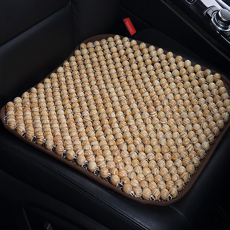 高档大气汽车四方香木香樟木珠桧木夏季单片通用型凉垫按摩座垫男