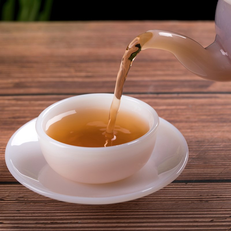 潮汕功夫茶具纯白玉瓷杯托陶瓷茶杯底碟杯垫创意加厚茶道配件杯架
