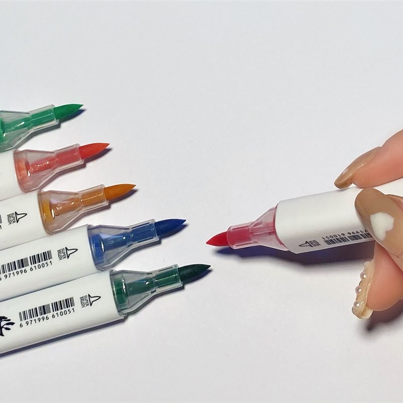 美卡勒马克笔双头12色到480色油性软头初学者美术生套装绘画手绘