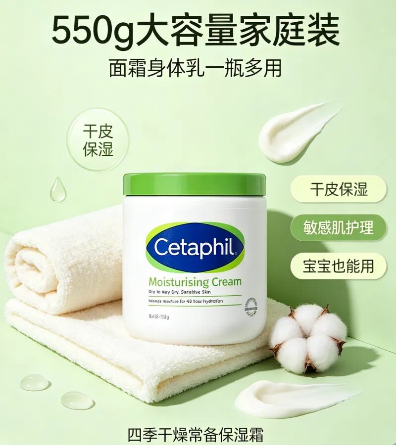 丝塔芙大白罐婴儿保湿霜敏感肌适用润肤保湿身体乳补水滋润霜