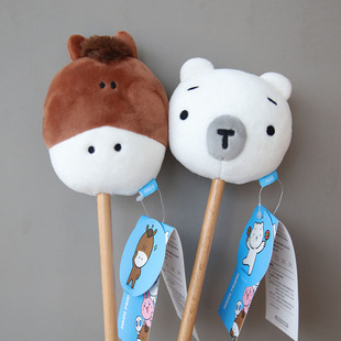 捶背器敲打锤捶背棒毛绒卡通颈部小拳头可爱卡通捶背的锤子木头棒