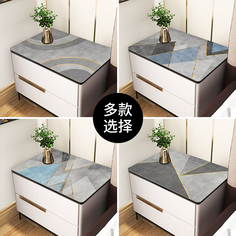 【皮革桌布】北欧轻奢高级感家用pvc卧室床头柜垫盖巾防水免洗厚,居家布艺,桌布,淘宝优惠券,粉丝福利购,淘宝优惠卷