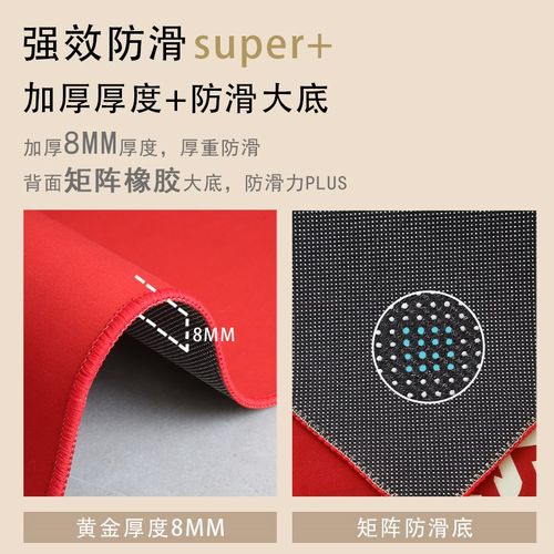 2025新款简约福字入户门垫乔迁新年结婚家用除尘防滑进门红色地毯