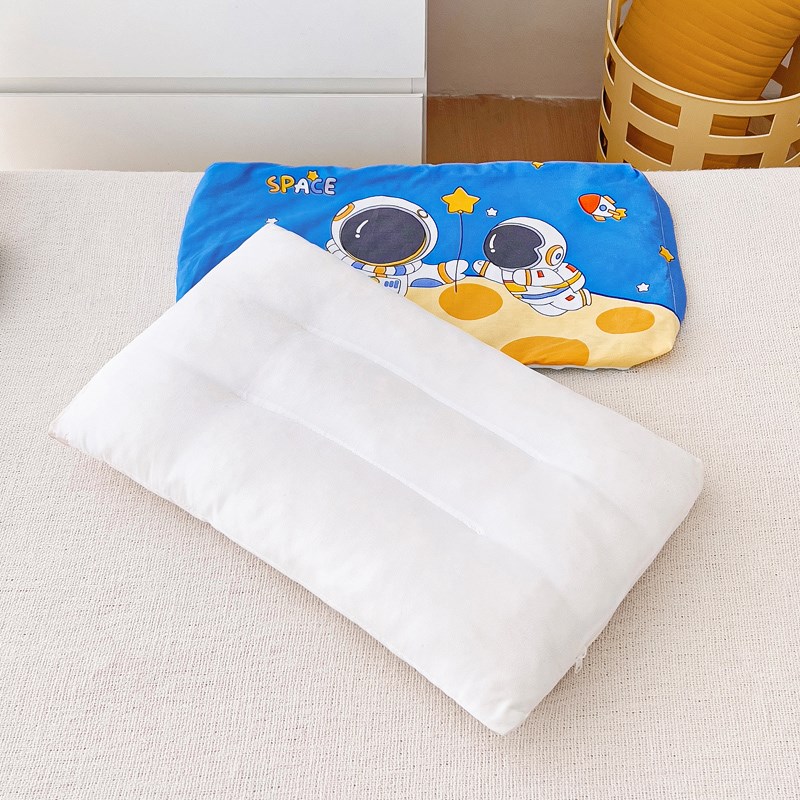 全棉婴儿枕头豆豆枕芯可拆洗儿童定型安抚1-2-36岁全棉幼儿园午睡