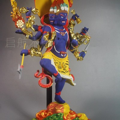 秽迹金刚像 清刀雕刻纯手工制作唐密木雕佛像