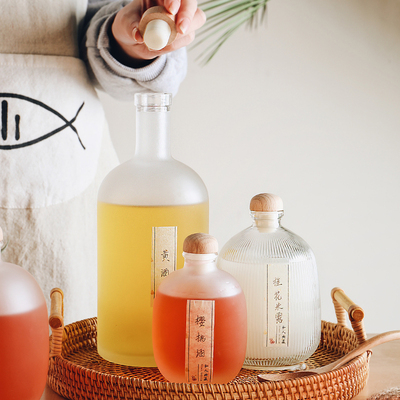 小酒瓶空瓶高档泡酒专用玻璃瓶子密封罐白酒葡萄酒自酿分装酒容器
