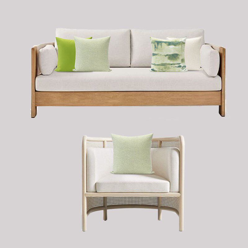 新宸优品高级感户外防晒防泼水抱枕庭院露台酒店沙发绿色靠垫组合