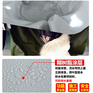 650克超厚阻燃防火灰色PVC刀刮布银色防雨布防水防晒篷布遮雨棚布