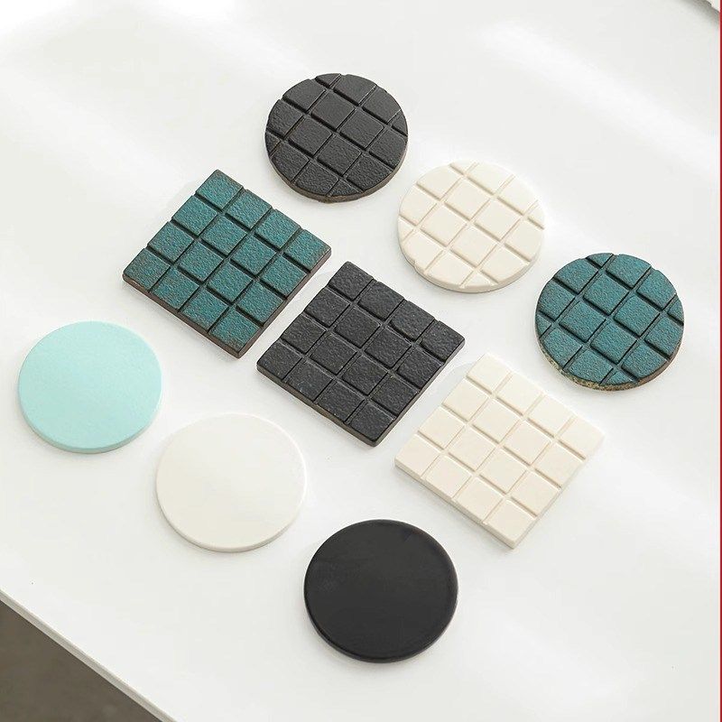 晟窑陶瓷巧克力杯垫茶道隔热方形餐桌高温防烫碟子家用桌垫茶杯垫