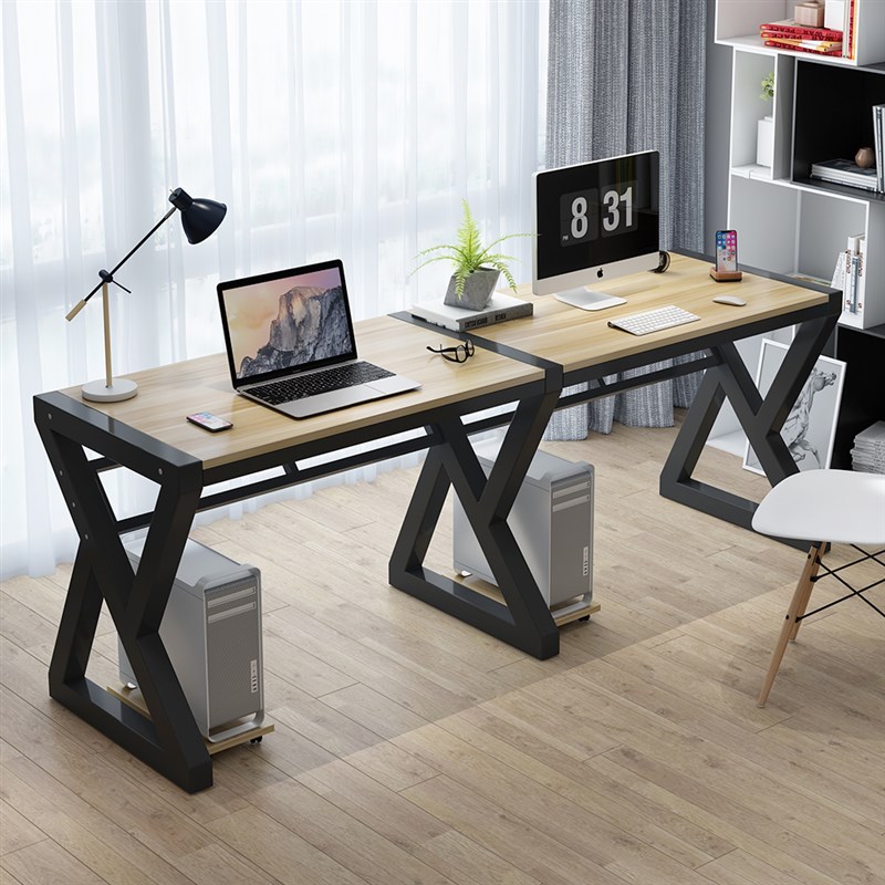 简约电竞情侣双人电脑桌台式家用组装学生写字台书桌一体办公桌