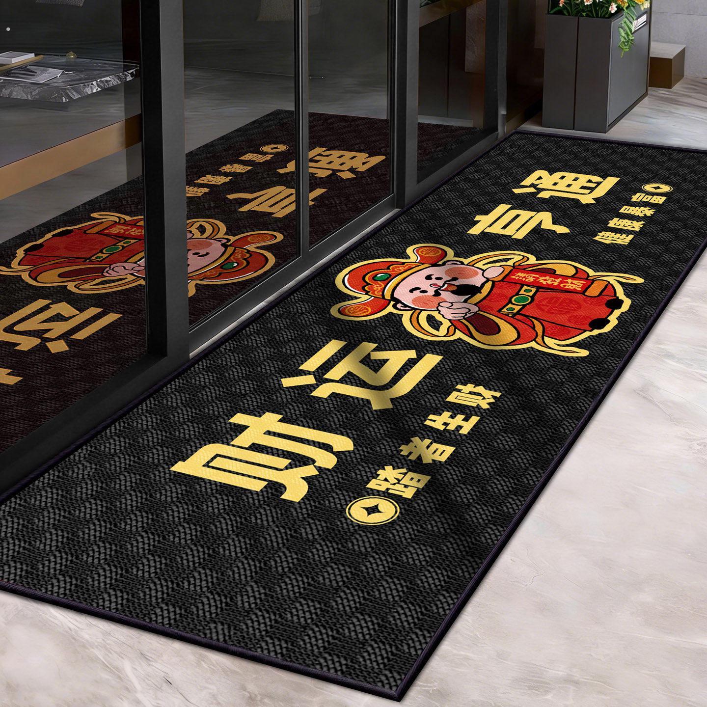商用灰色地垫店铺门口迎宾防滑垫进门蹭灰垫酒店超市地毯可定制