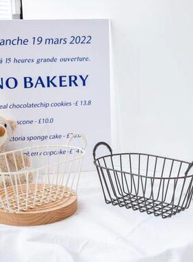 收纳篮拍照道具*Day N Night*韩国ins风铁艺迷你篮桌面杂物置物筐