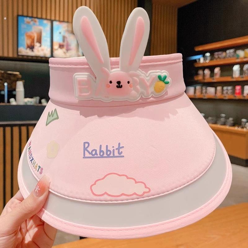 儿童防晒帽子春夏宝宝遮阳帽男女童防晒防紫外线太阳帽女孩空顶帽