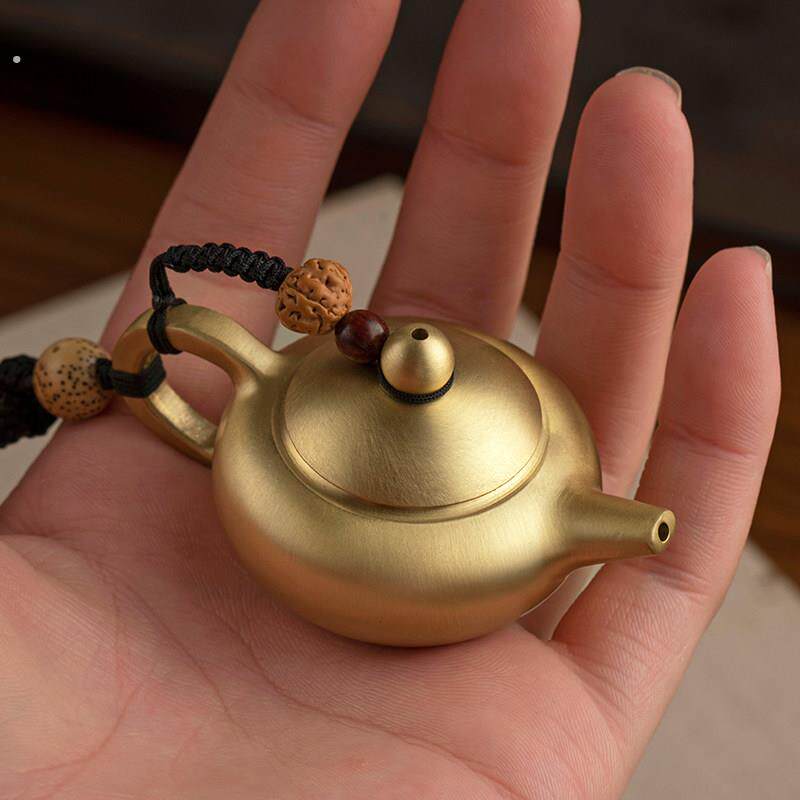 纯黄铜把把壶手把件马上胡麻将手握助赢神器文玩把把胡手玩挂件男