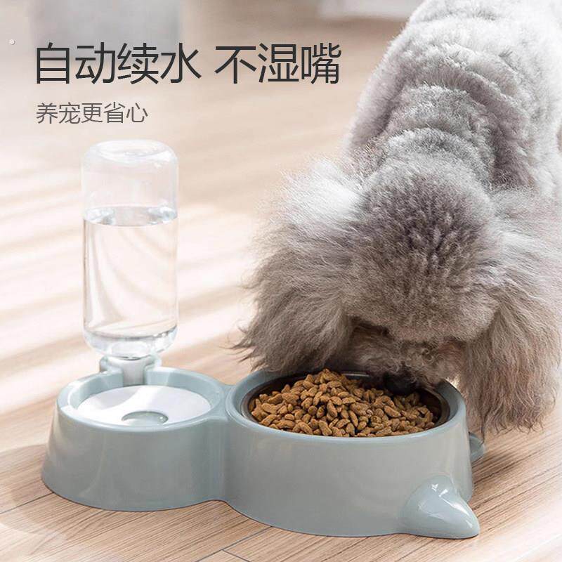 狗碗喝水碗双碗猫自动饮水食盆挂式宠物饭盆防打翻水碗狗狗喂食碗