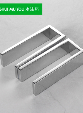 玻璃门淋浴房把手镜光不锈钢实心款 304不生锈浴室门拉手L8AS明装