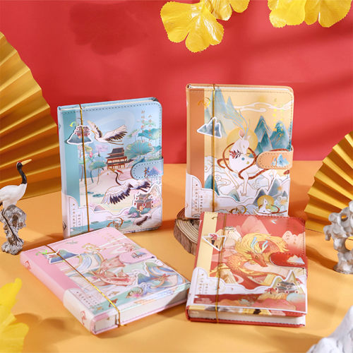 中国诗词大会文创 祥瑞系列 国风文创手账本高颜值本子B6PU磁扣本