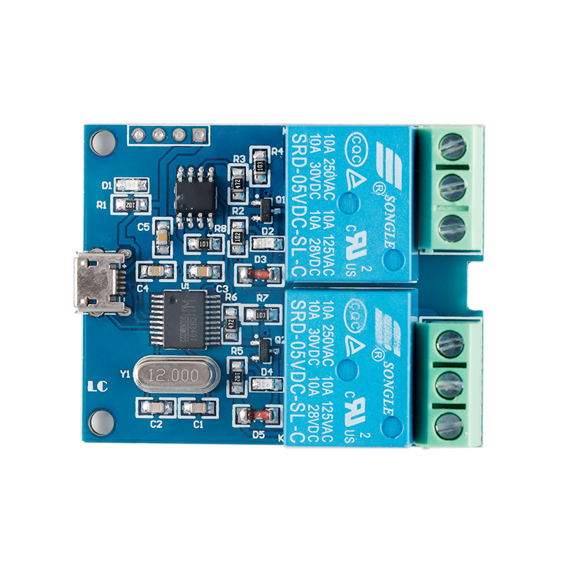 【优信电子】LCUS-2型双路2路USB继电器模块 USB智能控制开关模块