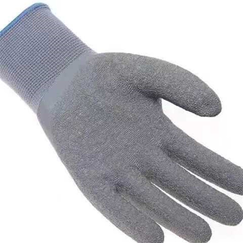 【36双】星宇劳保手套L998乳胶皱纹半挂浸胶耐磨防滑防割建筑工地