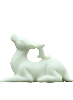 一路有你北欧创意陶瓷鹿摆件客厅家居玄关办公室桌面新中式装饰品