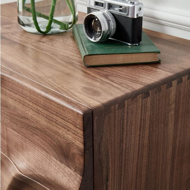 北美黑胡桃木斗柜意式实木五斗柜原木抽屉柜客厅靠墙柜子轻奢斗橱