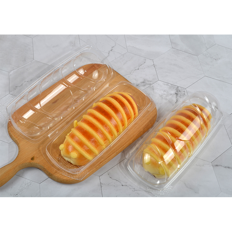毛毛虫长条面包热狗加厚塑料透明吸塑盒烘焙面包包装盒包邮100个