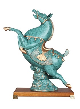 艺术马摆件送礼新中式室内装饰品办公室玄关书房招财牛羊生肖摆设