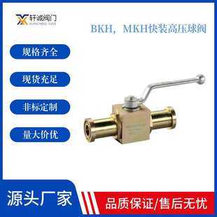 可靠性高 BKH 法兰连接少 MKH快装 设计实现了轻量化 高压球阀