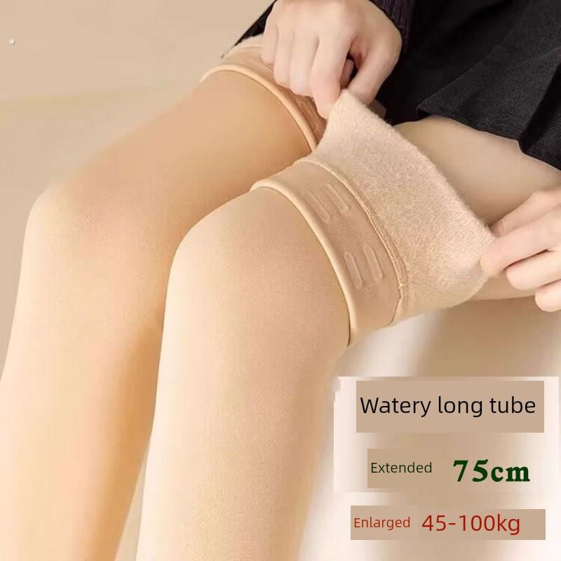 采购产品秋季和冬季天鹅绒加厚过膝袜，硅胶防滑膝袜，大腿袜，温