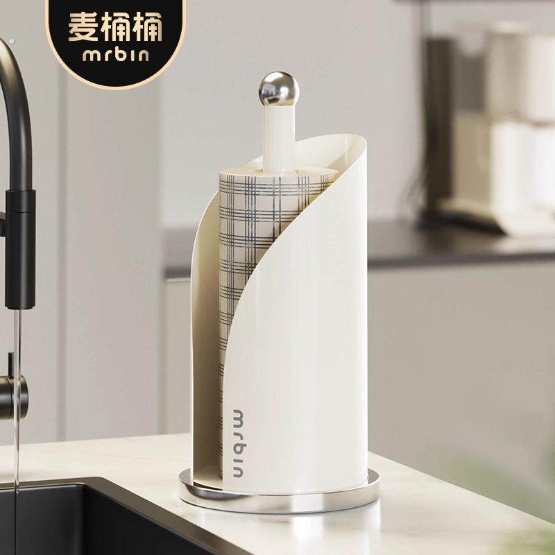 麦桶桶厨房纸巾架子卷纸支架保鲜膜袋餐巾纸纸巾厨房用纸架立式